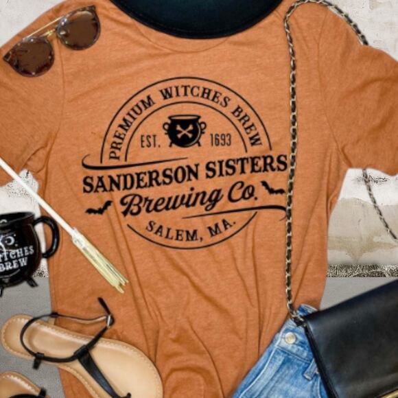 Tops - Hocus Pocus Sanderson Sisters Women's Orange T-Shirt Size 2XL NEW